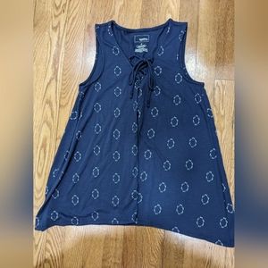 Sonoma misses tank top. Navy with white accents. Size S.